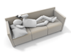 Illustration of a human figure lying on a sofa operating a smartphone