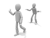 A simple illustration of a person guiding another