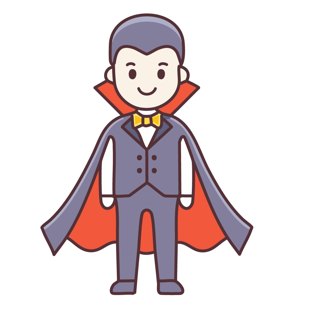 ハロウィンの吸血鬼のアイコン、無料イラスト、背景透明