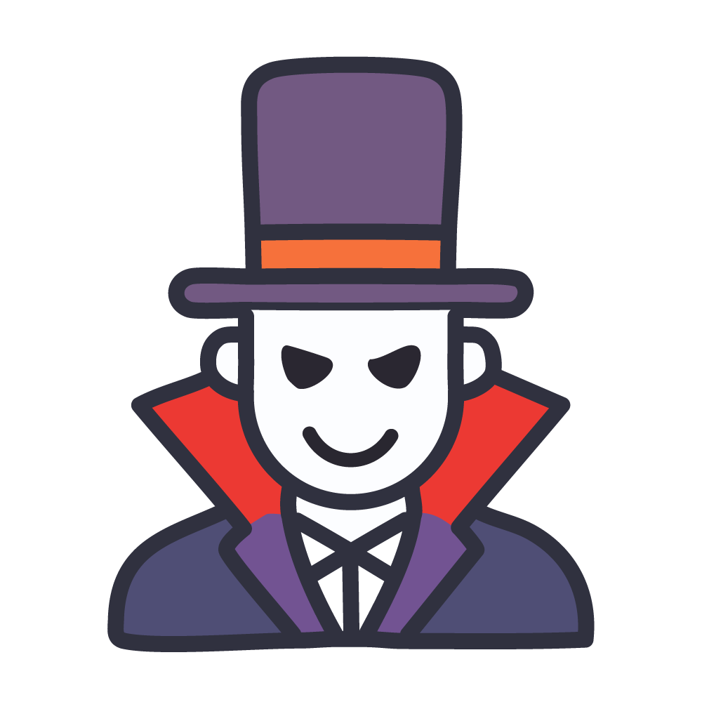 ハロウィンの吸血鬼、無料イラスト、背景透明