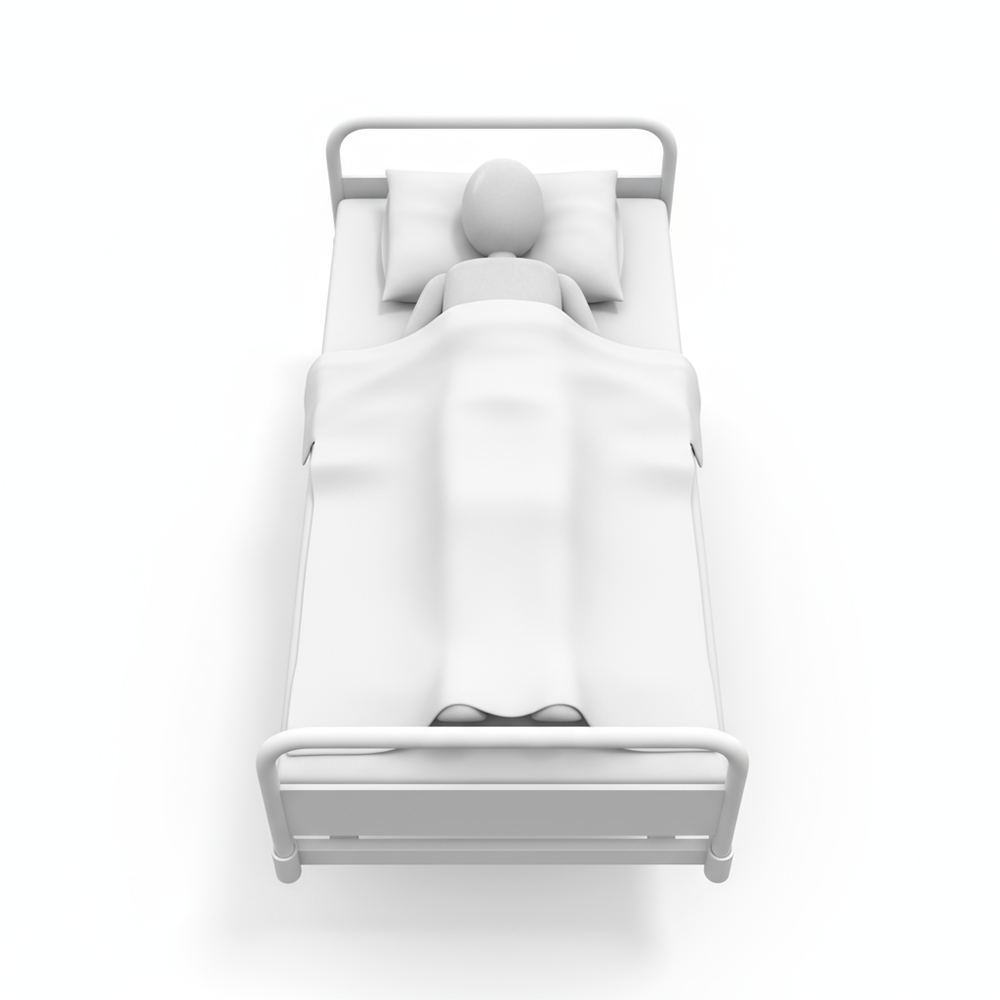 ベッドで眠っている人物