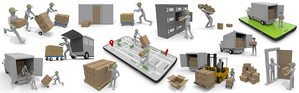 Delivery / Transportation / Labor / Luggage / Cardboard / Part-time job / Car / Warehouse / Sorting / Absence / Driving