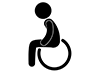 Persons with disabilities-Free pictograms | Black and white illustrations