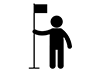 Golf-Free Pictograms | Black and White Illustrations