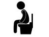 Constipation-Free Pictograms | Black and White Illustrations