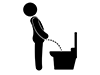 Piss-Free Pictogram | Black and White Illustrations