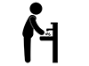 Hand wash-free pictograms | black and white illustrations