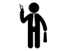 Call-Free Pictograms | Black and White Illustrations