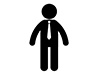 Office worker-free pictogram | black and white illustration