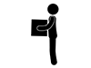 Courier-Free Pictogram | Black and White Illustration