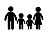 Family-Free Pictograms | Black and White Illustrations