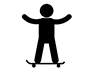 Skateboard-Free Pictograms | Black and White Illustrations