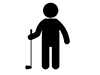 Golf-Free Pictograms | Black and White Illustrations
