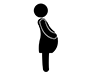Pregnant Women-Free Pictograms | Black and White Illustrations