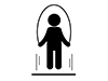 Skipping Rope-Free Pictograms | Black and White Illustrations