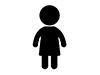 Girls-Free Pictograms | Black and White Illustrations