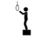 Hanging Suicide-Free Pictograms | Black and White Illustrations