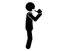 Take your breath | Smell a little | Worry-Free pictograms | Black and white illustrations