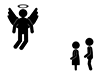 Meet the Dead | See the Dead | Dead People-Free Pictograms | Black and White Illustrations