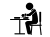 Measuring blood pressure | I'm sick | Daily routine-Free pictograms | Black and white illustrations