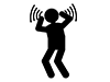 Tinnitus | My ears hurt | I hear strangely-free pictograms | black and white illustrations