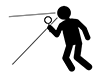 Detectives are investigating | Incidents | Investigating --Free pictograms | Black and white illustrations