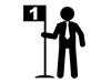The best businessman | Top sales | Elite employees-Free pictograms | Black and white illustrations