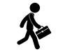 Commuting-Free Pictograms | Black and White Illustrations