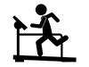 Treadmill-Free Pictogram | Black and White Illustration