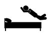 Fall into a ped-free pictogram | black and white illustrations