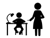 Tutor-Free Pictograms | Black and White Illustrations
