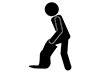 Put on your pants-free pictograms | black and white illustrations