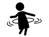 Hula Hoop-Free Pictogram | Black and White Illustrations