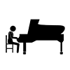 ピアノ｜音楽｜楽器｜演奏 - ピクトグラム｜フリーイラスト素材