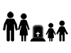 墓まいり | 家族 | 故人を思う - ピクトグラム｜フリーイラスト素材