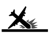 航空事故 | 飛行機 | 落下 - ピクトグラム｜フリーイラスト素材