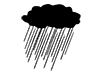大雨 | 梅雨 | 雨雲 - ピクトグラム｜フリーイラスト素材