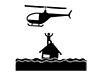 救助活動 | 水害 | ヘリコプター | 洪水 - ピクトグラム｜フリーイラスト素材