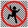 フェンスに登るの禁止 - ピクトグラム｜フリーイラスト素材