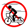 自転車のスピードの出し過ぎ危ない - ピクトグラム｜フリーイラスト素材