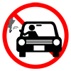 車からタバコを捨てるな - ピクトグラム｜フリーイラスト素材