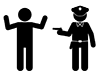 犯人逮捕 | 警察官 | 捕まる - ピクトグラム｜フリーイラスト素材