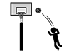 バスケットボール | 体育 | 休み時間 - ピクトグラム｜フリーイラスト素材