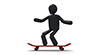 スケートボーディング - スポーツ ピクトグラム 無料素材