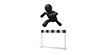 Athletics / Hurdling-Sports Pictogram Free Material