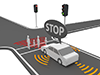 レーダー | GPS | 交通規則 | 対応 - テクノロジー｜イラスト｜フリー素材