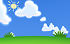 緑｜空｜雲 - バックグラウンド｜フリー素材 - フルHDサイズ：1,920×1,200ピクセル