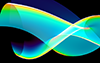 グリーン系｜波形｜グラデーション - バックグラウンド｜フリー素材 - フルHDサイズ：1,920×1,200ピクセル