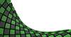 カーブ｜立方体｜曲線/緑/ブラック - バックグラウンド｜フリー素材 - 4Kサイズ：4,096×2,160ピクセル