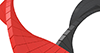 うねり｜赤と黒｜ライン-カーブ - バックグラウンド｜フリー素材 - 4Kサイズ：4,096×2,160ピクセル